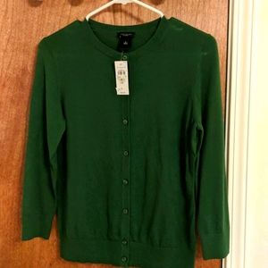 Green Ann Taylor Cardigan in Medium